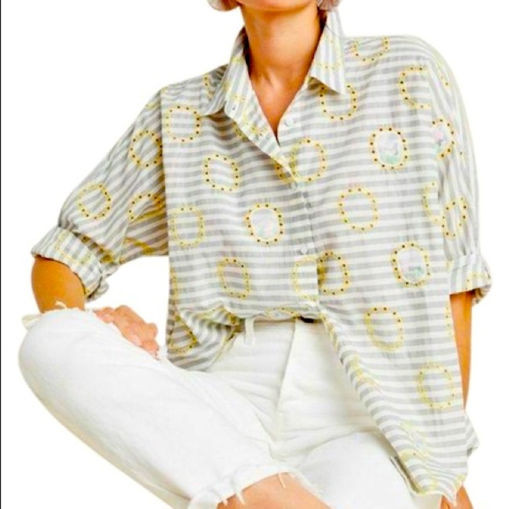 Sequin pockets! AM IT Avis button down by Amit Aggarwal. EEUC